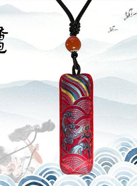 徐州香包-云崖海浪纹 针棒款 毛衣链挂饰中草药香囊礼盒 特色礼品