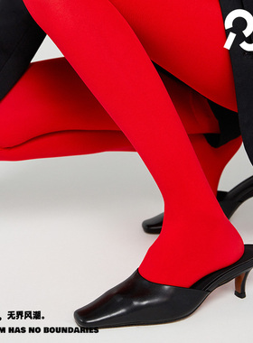 复古红丝袜红色天鹅绒打底连裤袜女春秋款本命年性感时尚辣妹圣诞