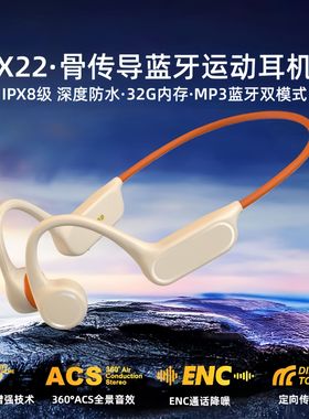 2025新款曼哈顿德国进口柏林之声音质X22真骨传导运动耳机32G内存