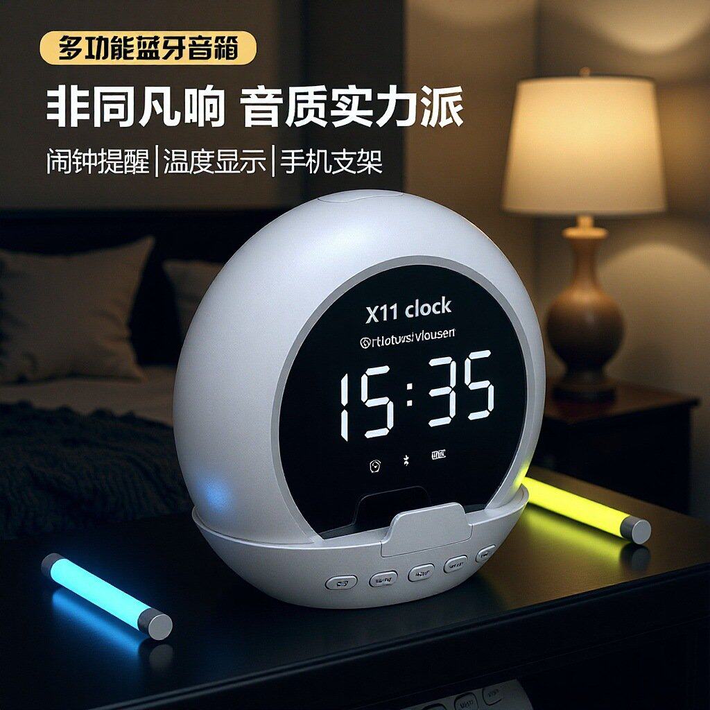 十大名牌曼哈顿柏林之声德国进口音质闹钟时钟温度多功能智能音箱