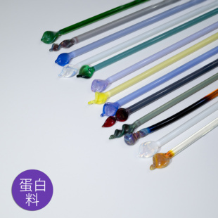 蛋白变色料国产高硼硅玻璃琉璃硬料可烧制灯工DIY彩色玻璃棒材料