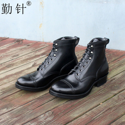 勤针潮流马丁伞兵靴系带透气