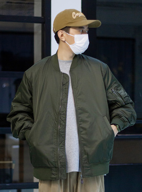 秋冬经典MA1棒球领飞行夹克外套男飞行服新款美式飞行员夹克棉服