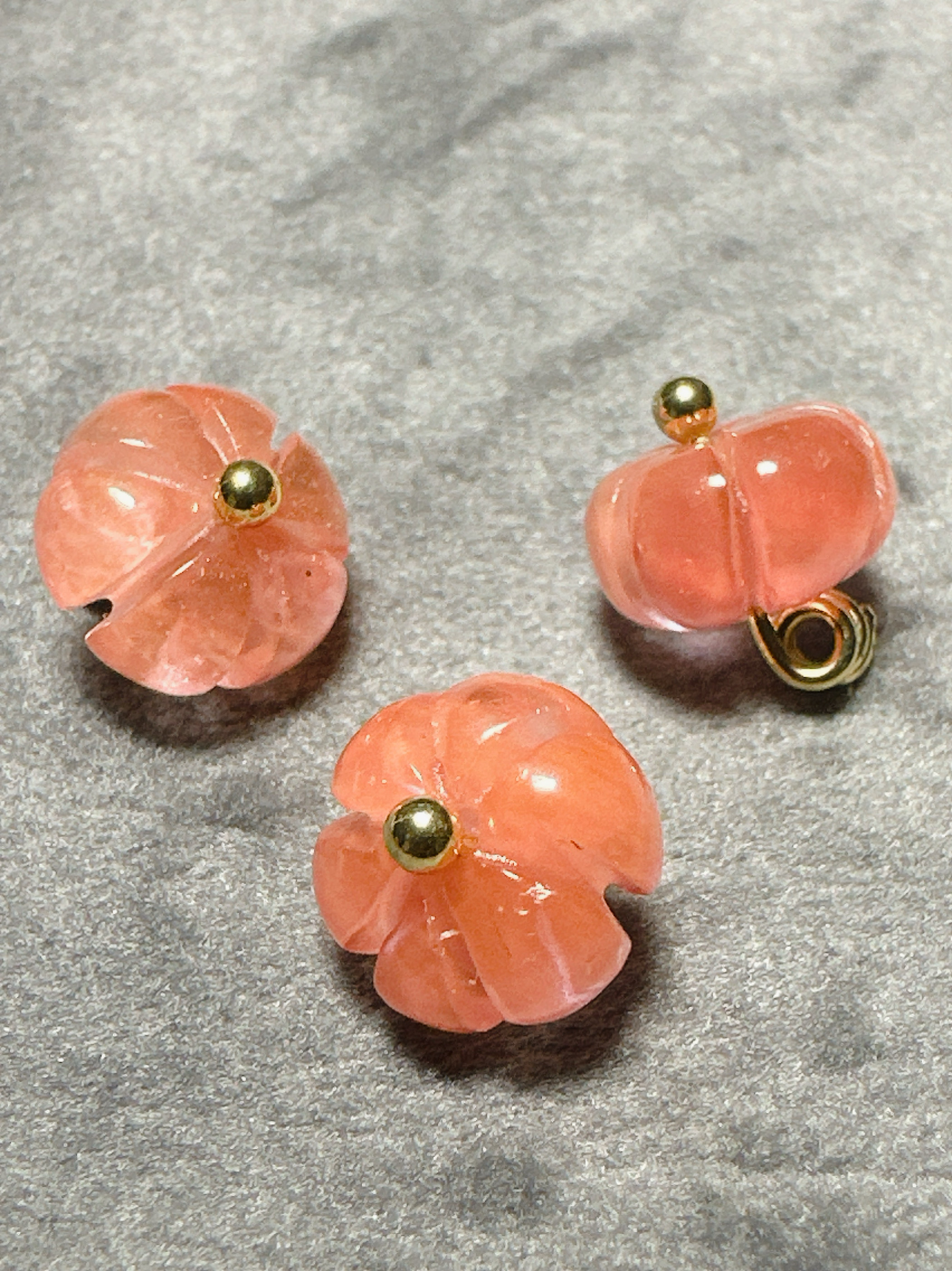 XITI天然石10mm粉红色南瓜珠纽扣新中式国风旗袍唐装汉服扣高端,居家布艺,纽扣,淘宝优惠券,粉丝福利购,淘宝优惠卷