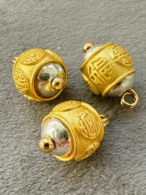 10mm新中式国风金属双拼雕花扣子旗袍汉服古装宋锦辅料纽扣配饰