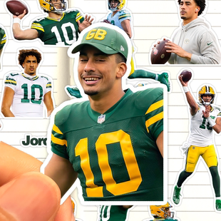 勒夫贴纸高清防水绿湾包装工美式足球运动员四分卫JordanLove