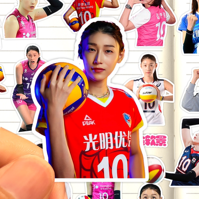 金软景贴纸高清防水韩国女子排球运动员Kim Yeon koung金哥装饰画