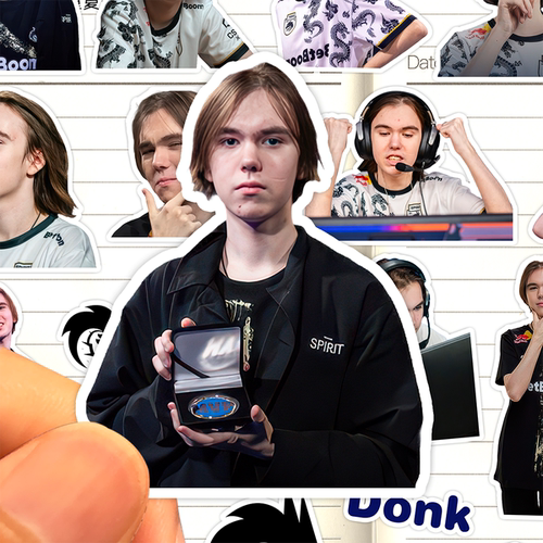 Donk贴纸高清防水Spirit战队反恐精英2俄罗斯MVP电竞选手收藏贴画