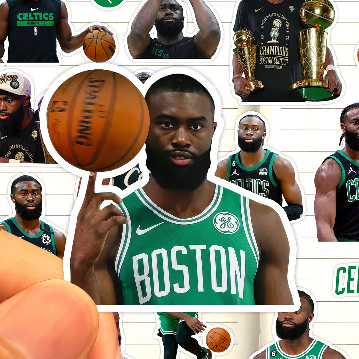 杰伦布朗贴纸高清防水波士顿凯尔特人篮球球星Boston Celtics贴画