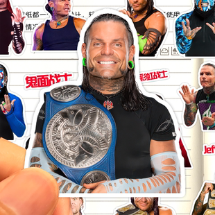 杰夫哈迪贴纸高清防水美国职业摔跤手鬼面战士Jeff Hardy收藏贴画