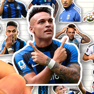 劳塔罗马丁内斯贴纸高清防水足球运动员LautaroMartínez周边贴画