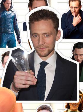 汤姆希德勒斯顿贴纸高清防水英国男演员Tom Hiddleston漫威洛基贴