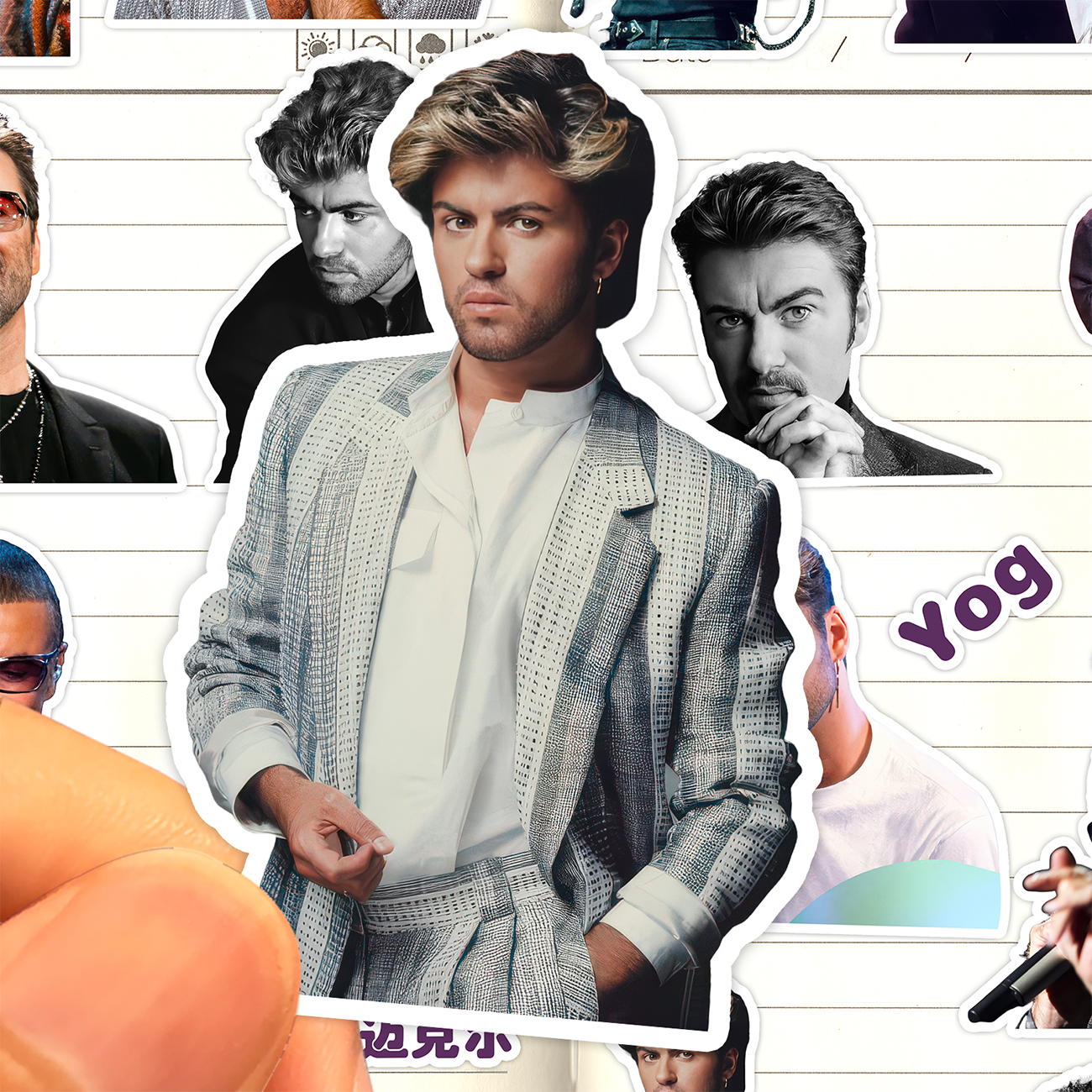 乔治迈克尔贴纸高清防水威猛乐队主唱George Michael经典收藏贴画