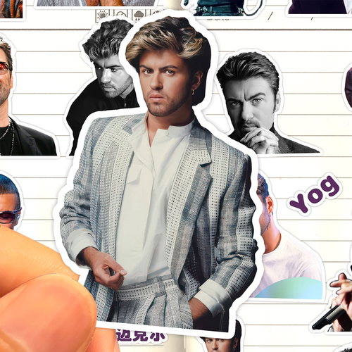 乔治迈克尔贴纸高清防水威猛乐队主唱George Michael经典收藏贴画