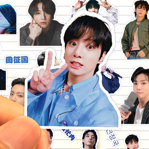 田柾国贴纸高清防水BTS防弹少年团歌手Jung Kook果果收藏装饰贴画
