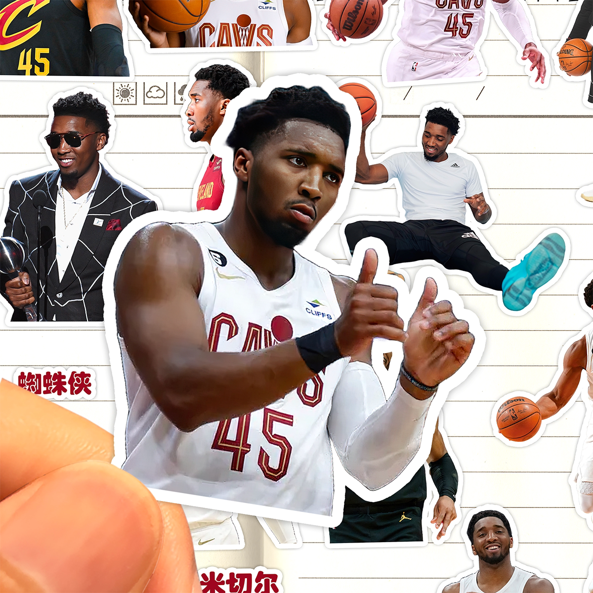 多诺万米切尔贴纸高清防水nba篮球运动员donovanmitchell装饰贴画
