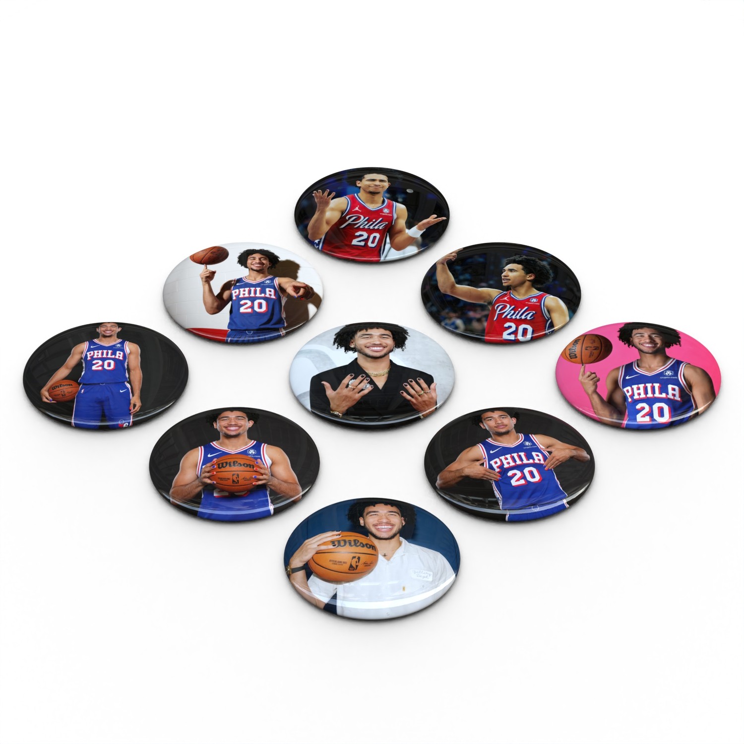 贾里德麦凯恩个性高清徽章吧唧篮球运动员Jared McCain收藏谷子