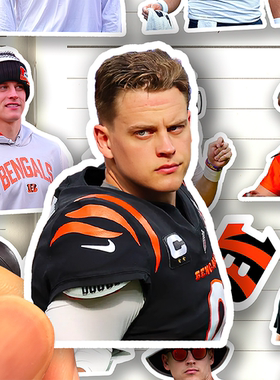 乔伯罗贴纸高清防水橄榄球运动员Joe Burrow装饰画手帐素材贴手机