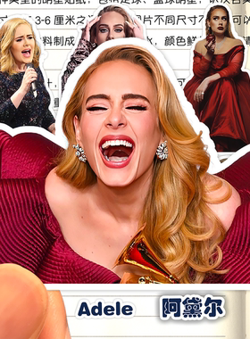 阿黛尔贴纸高清防水流行乐女歌手Adele Adkins装饰画粘手机行李箱