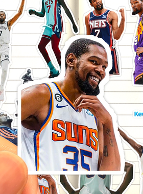 凯文杜兰特贴纸高清防水太阳队职业篮球运动员Kevin Durant装饰画