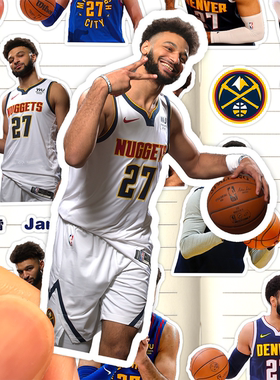 贾马尔穆雷贴纸高清防水掘金队篮球运动员Jamal Murray装饰粘贴画