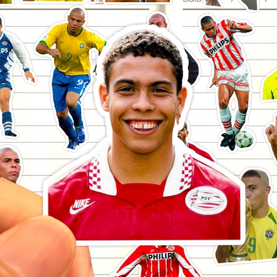 罗纳尔多贴纸高清防水巴西职业足球运动员Ronaldo外星人收藏贴画