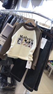 130、140、160码女童米奇一体绒卫衣中大童女孩一体绒加绒打底衫