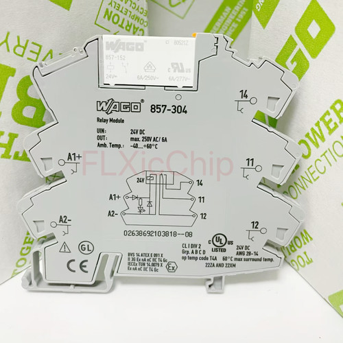 857-304 继电器和光电耦合器模块 额定输入电压 24VDC 正品WAGO