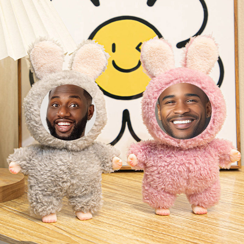 情侣照片来图定制DIY毛绒钥匙扣书包挂件人脸公仔挂饰创意礼物女