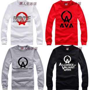 春秋打底衫 薄款 情侣外套衣服 纯棉圆领卫衣 战地之王AVA标志LOGO