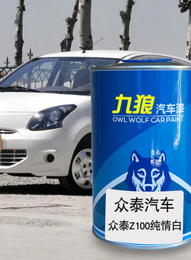 九狼汽车补色喷漆原车色众油漆泰V10Z100灰色撒丁白色纯情白蓝色