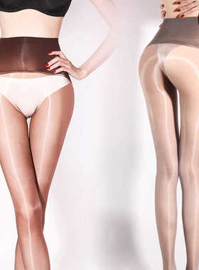 【霞】极光新款油亮丝滑带脚型油光连裤丝袜薄款夏季脚尖透明丝袜