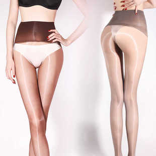 【霞】极光新款油亮丝滑带脚型油光连裤丝袜薄款夏季脚尖透明丝袜