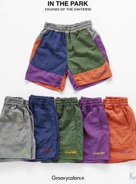 国内现货 日本代购 童装 Groovy Colors凉感轻薄彩色速干五分裤