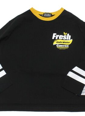 Kiddielove 日本代购 童装 CONVEX 纯棉后背图案印花宽松长袖T恤