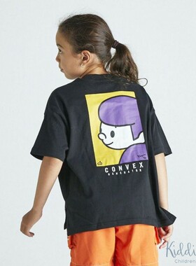 国内现货 日本 童装 CONVEX×GN 纯棉联名款彩色插画宽松短袖T恤