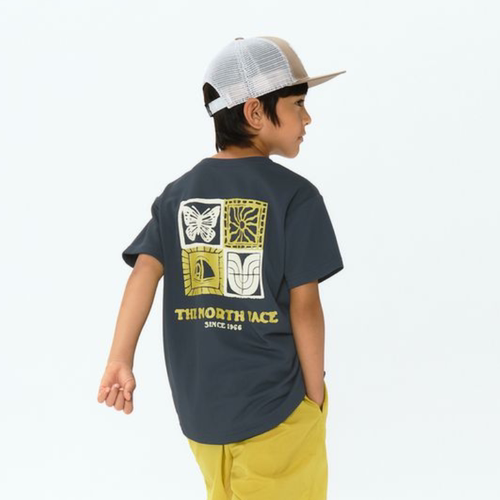 日本代购 童装 THE NORTH FACE 北脸防虫处理后背图案休闲短袖T恤