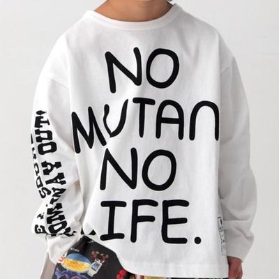 Kiddielove 日本代购 童装 CONVEX 纯棉文字图案印花宽松长袖T恤