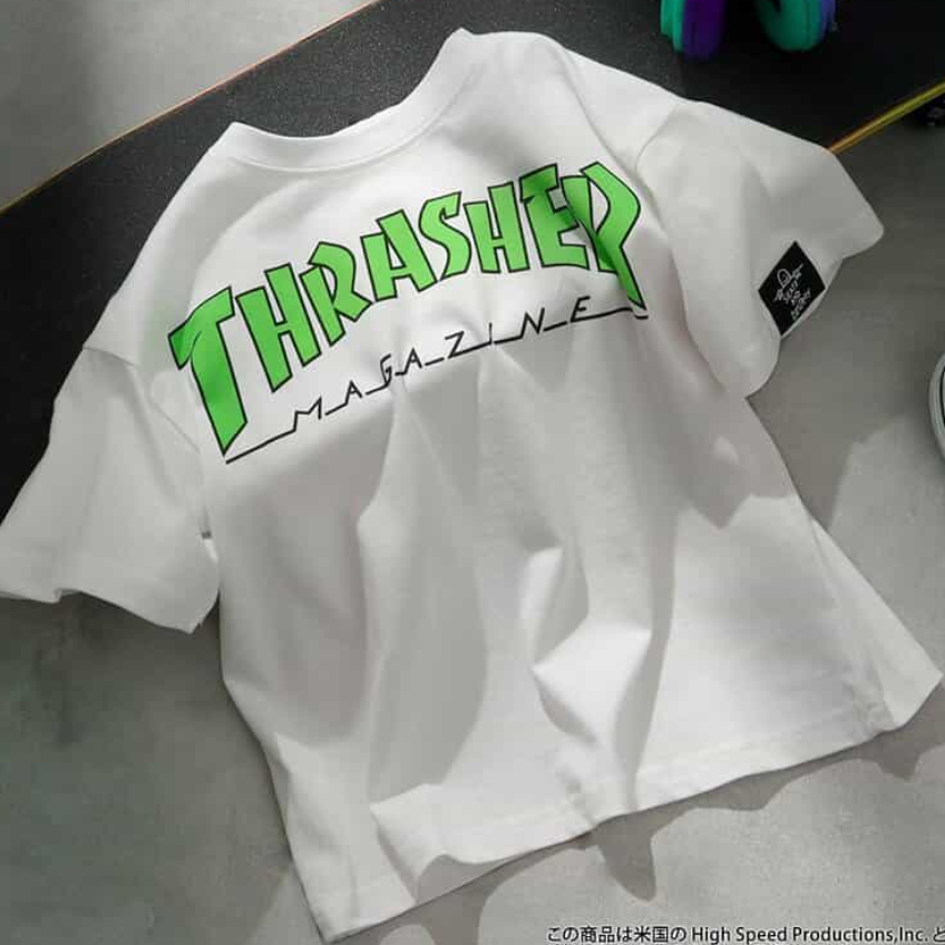 Kiddielove 日本代购 童装 THRASHER 纯棉多图案休闲百搭短袖T恤