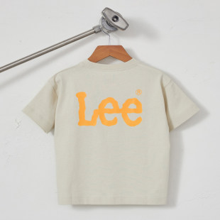 Kiddielove 日本代购 童装 LEE 纯棉后背配色字母logo休闲短袖T恤
