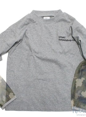 国内现货 日本代购 童装THE PARK SHOP防蚊长袖拼接吸汗休闲T恤
