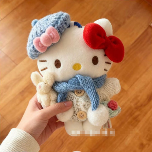 明星同款夏日蓝毛衣hello Kitty毛绒梦幻星星玩偶包挂件钥匙扣