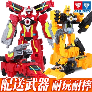 正版奥迪双钻巨神战击队3变形玩具冲锋旋天爆裂战机王金刚机器人