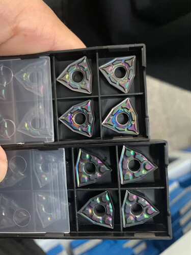 数控车刀片WNMG080404/08七彩超硬刀片加工高硬钢淬火钢钛合金