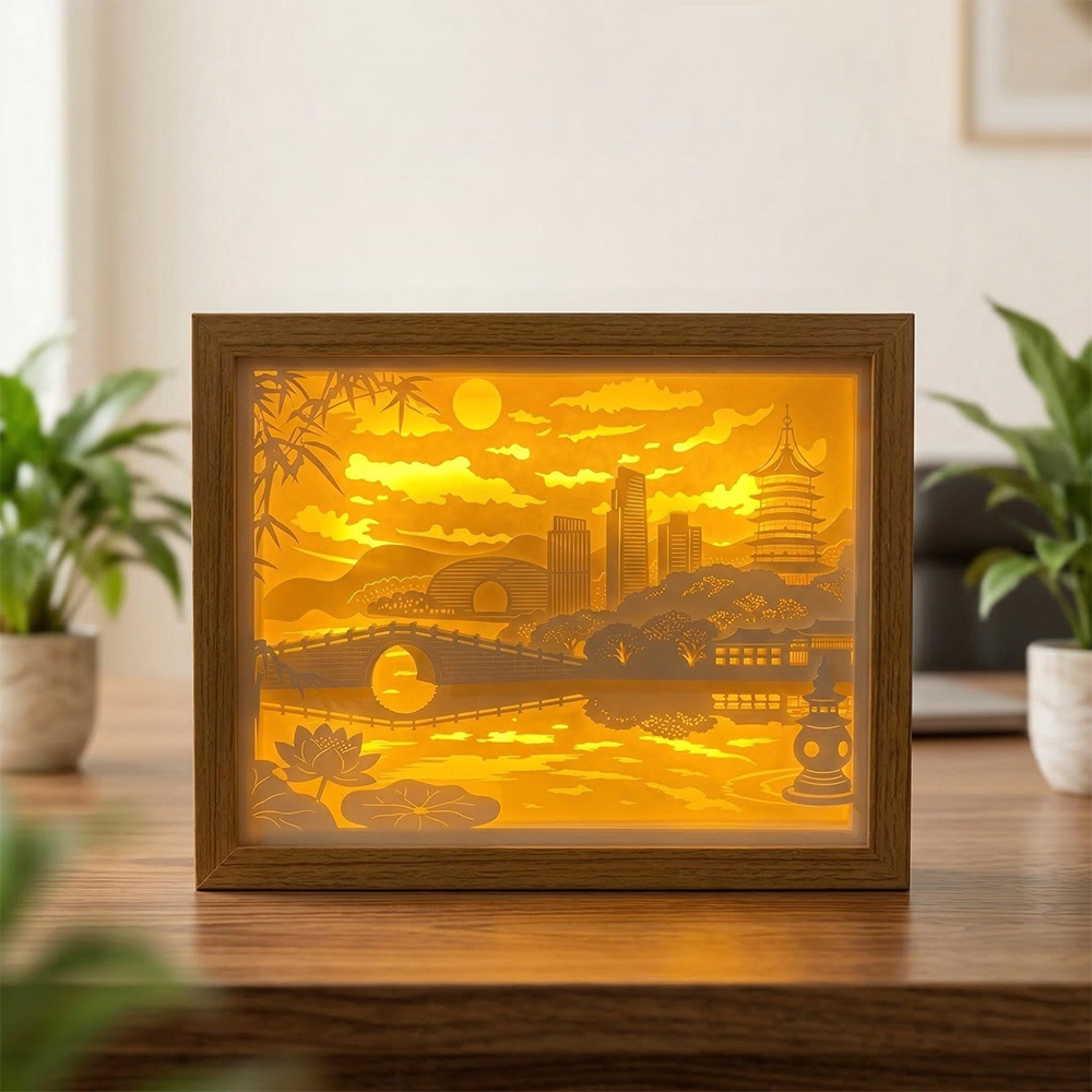 学校纸雕灯毕业建筑来图定制城市地标文创送顾客嘉宾新店开业礼品