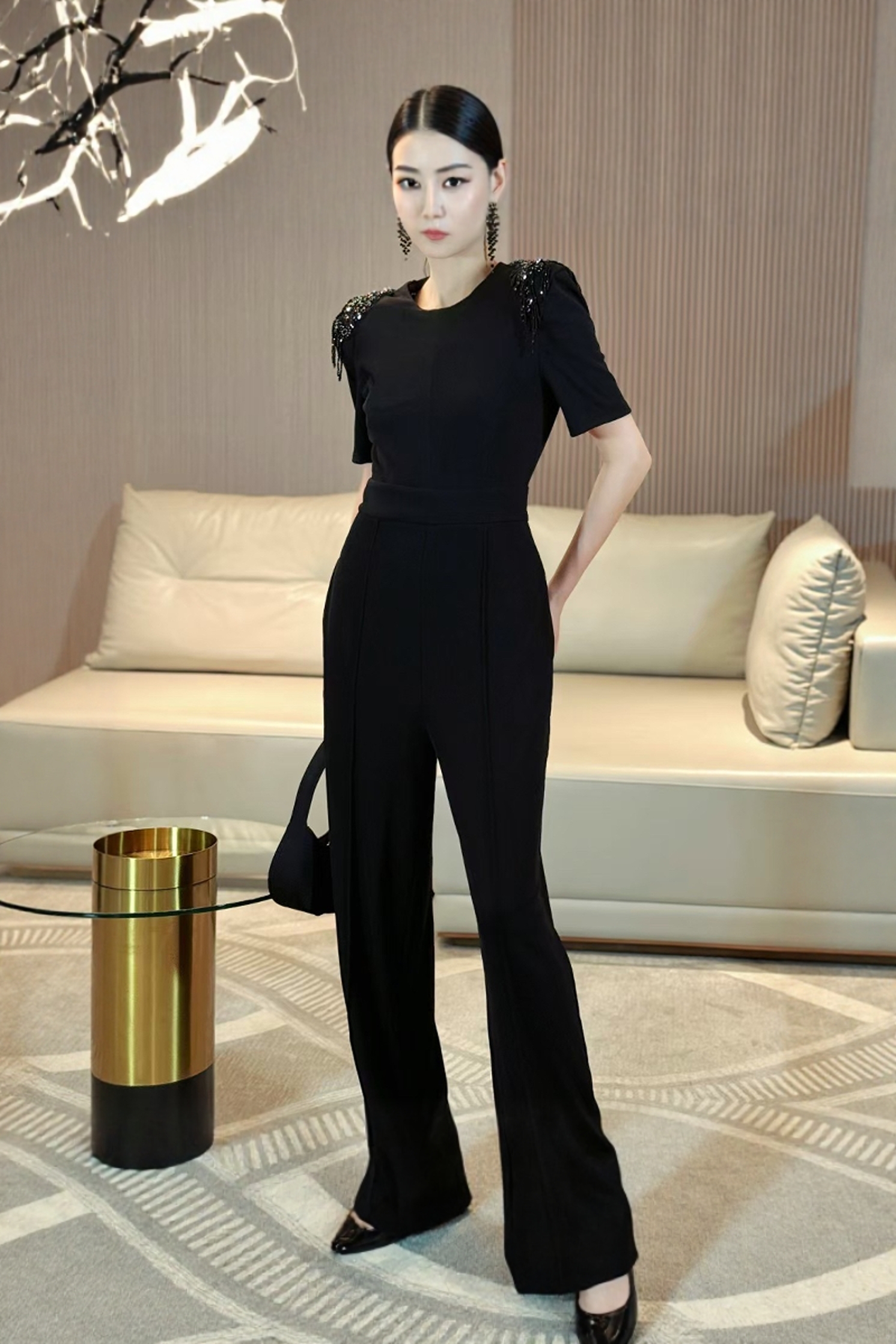 原创设计师品牌高端2025新款时尚百搭轻奢设计感连体裤版型超美