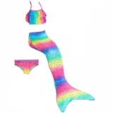 Детский милый раздельный комплект для принцессы, купальник, крой «рыбий хвост»