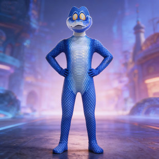 疯狂动物城2盖瑞蛇服装 cosplay演出服小孩成人亲子装大人连体衣