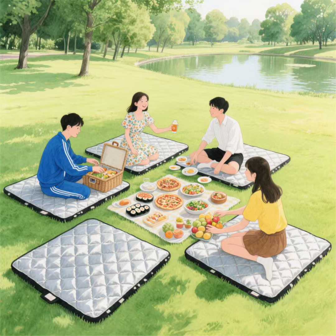 野营坐垫户外超厚防水耐污易打理加厚加棉野餐露营野外防潮垫保温图片