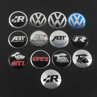 大众VW标志车标 大众汽车轮毂中心盖标贴 大众方向盘贴标轮毂贴标